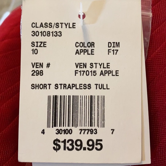 David's Bridal Strapless Dress with Tulle Size 10 - Picture 5 of 6